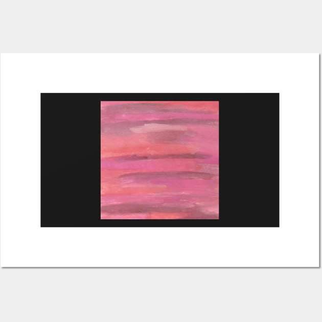 Pink Horizons Watercolor Abstract Wall Art by DanielleGensler